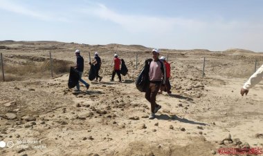 بالصور: حملة لرفع القمامة وتنظيف مدينة أور الأثرية تنفذها كوادر المدينة السياحية