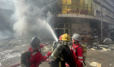 الدفاع المدني تعلن السيطرة على حريق اندلع في فندق بكربلاء المقدسة