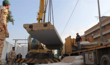عمليات بغداد تواصل رفع الأبراج والكتل الكونكريتية والمشوهات من العاصمة