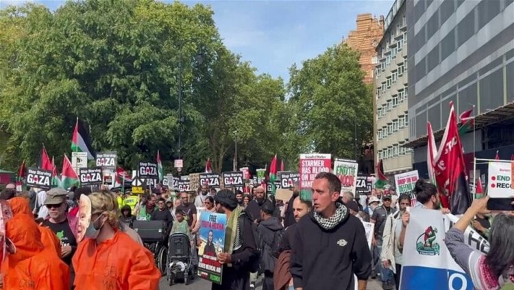 تظاهرات وسط لندن تندد باحتلال غزة