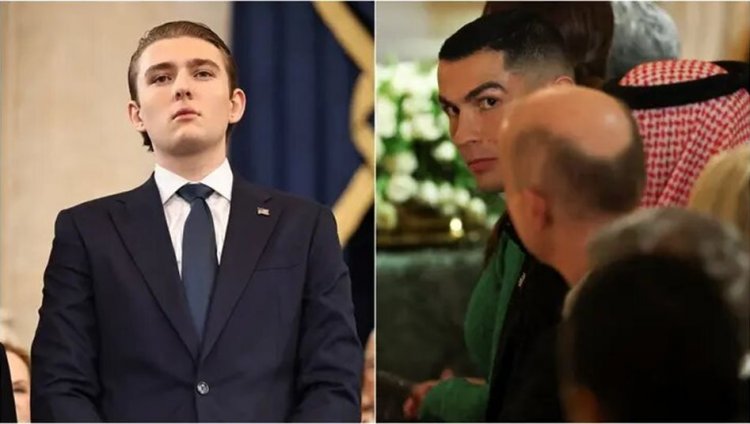 بارون ترامب.. "عملاق" مهووس برونالدو: طوله حرمه مزاولة اللعبة