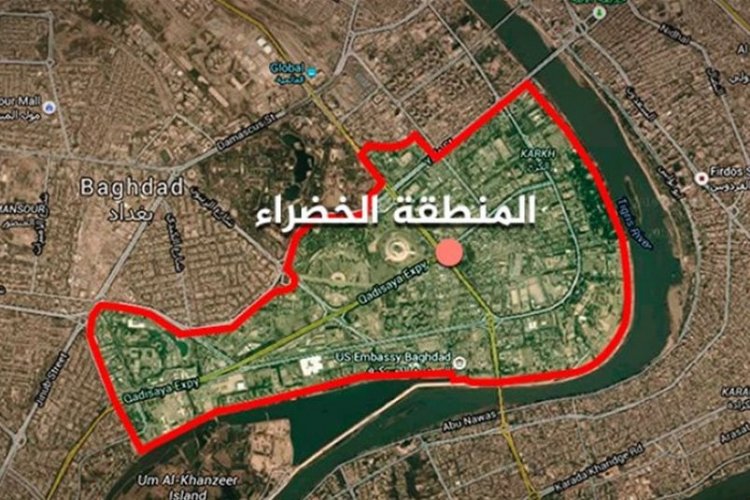 اخماد حريق في المنطقة الخضراء ببغداد